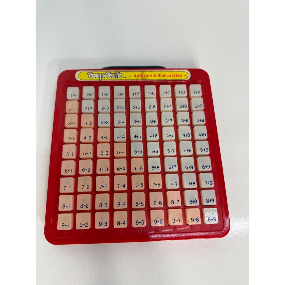 Vintage 1981 Galoob Touch N Tell Me Addition Subtraction Math Toy Retro 80s